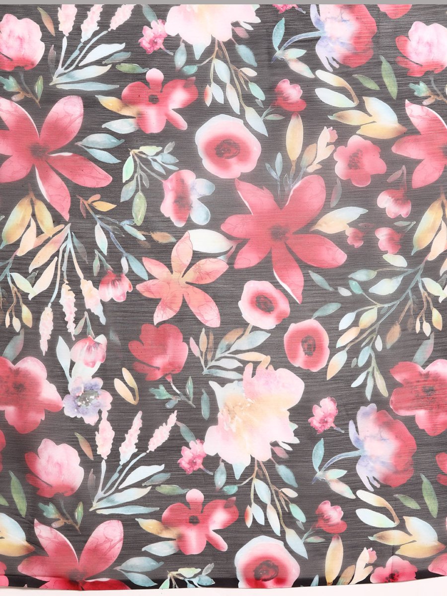 Ahalyaa Floral Poly Chiffon Saree | Swadesiicart