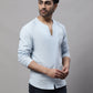 Even Apparels Blue Pure Cotton Open Neck Kurta | Swadesiicart