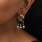 trueBrowns Gold Elephant Embossed Dangle Earrings | Swadesiicart