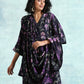 trueBrowns Black Printed Velvet Shawl | Swadesiicart