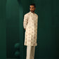 trueBrowns Men's Ivory Peach Cotton Kurta | Swadesiicart