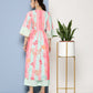 Ahalyaa Women Floral Printed Pleated Gotta Patti Kurta With Palazzos | Swadesiicart