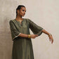 trueBrowns Green Tissue Kurta Set | Swadesiicart