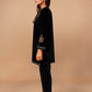 trueBrowns Black Velvet Embroidered Co-ord Set - Swadesiicart
