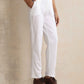 trueBrowns White Woollen Pants | Swadesiicart