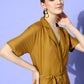 InWeave Women's Camel Brown Cream Naroow Pant Coord Set - Swadesiicart