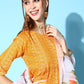 InWeave Women's Yellow Bandhani Sharara Set With Dupatta - Swadesiicart