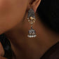 trueBrowns Silver Gold Tone Jhumka Earrings - Swadesiicart