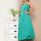 InWeave Women's Teal Blue Strappy Set With Blue Yellow Floral Cape - Swadesiicart