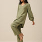 trueBrowns Sage Slub Textured Short Co-Ord Set - Swadesiicart