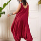InWeave Maroon Round Sleeveless Jumpsuit - Swadesiicart