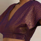 trueBrowns Purple Gold Metallic Blouse | Swadesiicart