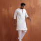 trueBrowns Men's Ivory Sequin Chanderi Kurta | Swadesiicart