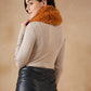 InWeave Women's Carrot Orange Faux Fur Neck Warmer - Swadesiicart