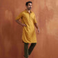 trueBrowns Men's Mustard Cotton Kurta | Swadesiicart
