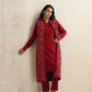 trueBrowns Maroon Kashmiri Woollen Jacket 3pc Set | Swadesiicart
