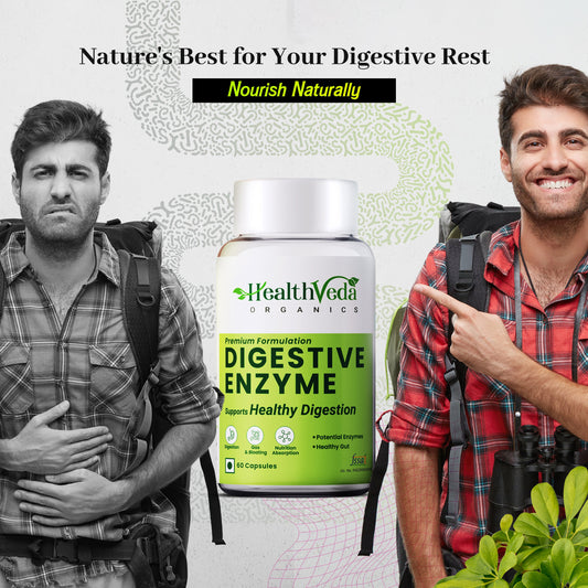Health Veda Organics Digestive Enzyme Capsules - Swadesiicart