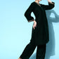 InWeave Women's Green Velvet Kurta Set With Teal Gold Check Dupatta - Swadesiicart