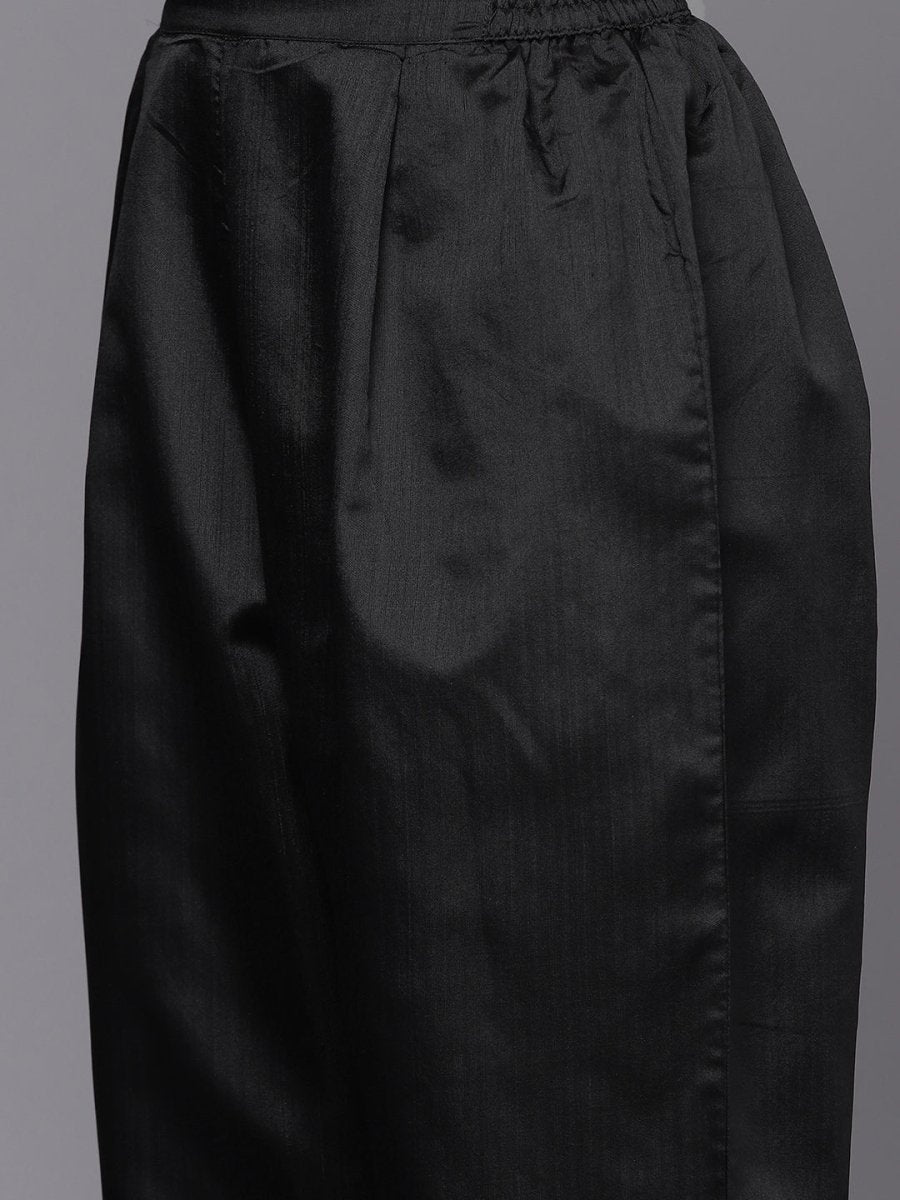 Ahalyaa Unstitched Black Dress Material | Swadesiicart