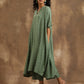 trueBrowns Light Green Bandhani Printed Silk Oversized Kurta Pant Set | Swadesiicart