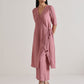 trueBrowns Mauve Angrakha Kurta Set | Swadesiicart