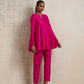 trueBrowns Pink Silk Co-ord Set - Swadesiicart