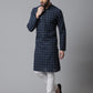 Even Apparels Blue Solid Kurta With Band Collar | Swadesiicart