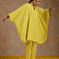 trueBrowns Lime Gold Cotton Oversized Round Co-Ord Set - Swadesiicart