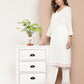 InWeave Women's Cream Straight Kurta Set W Pink White Print Organza Dupatta - Swadesiicart