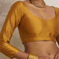 trueBrowns Gold Silk Blouse | Swadesiicart
