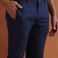 trueBrowns Men's Blue Cotton Twill Pants | Swadesiicart
