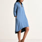 trueBrowns Light Blue Short Collared Dress | Swadesiicart