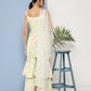 Ahalyaa Women Sea Green Floral Printed Gotta Patti Kurti with Sharara & With Dupatta | Swadesiicart