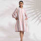 trueBrowns Off-White Cotton Multi Stripe Short Dress | Swadesiicart