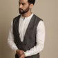Even Apparels Men's Brown Double Breast Waistcoat | Swadesiicart