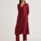 trueBrowns Maroon Angrakha Kurta Set | Swadesiicart