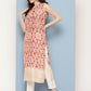 Ahalyaa Women Ethnic Motifs Embroidered Gotta Patti Kurta | Swadesiicart