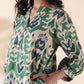 trueBrowns Green Cotton Ikat Relaxed Co-ord Set - Swadesiicart