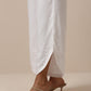 trueBrowns Cotton White Textured Curve Pant | Swadesiicart