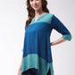 InWeave Women's Peacock Blue Top - Swadesiicart