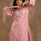 trueBrowns Light Mauve Zig-Zag Printed Silk Co-Ord Set - Swadesiicart