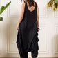 InWeave Black Round Sleeveless Jumpsuit - Swadesiicart