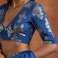 trueBrowns Blue Metallic Blouse | Swadesiicart