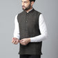 Even Apparels Men's Brown Pure Wool Nehru Jacket | Swadesiicart