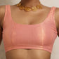trueBrowns Peach Gold Metallic Blouse | Swadesiicart