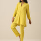 trueBrowns Lime Slub Texture Relax Fit Co-Ord Set - Swadesiicart