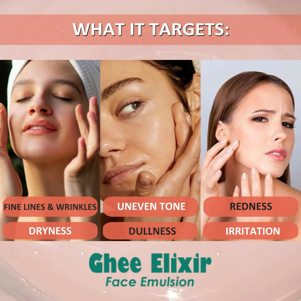 Beauty Secrets Ghee Elixir Ayurvedic Night Cream for Face infused with Collagen | Repair, Restore and Revive Naturally | Anti Aging Moisturizer | Swadesiicart