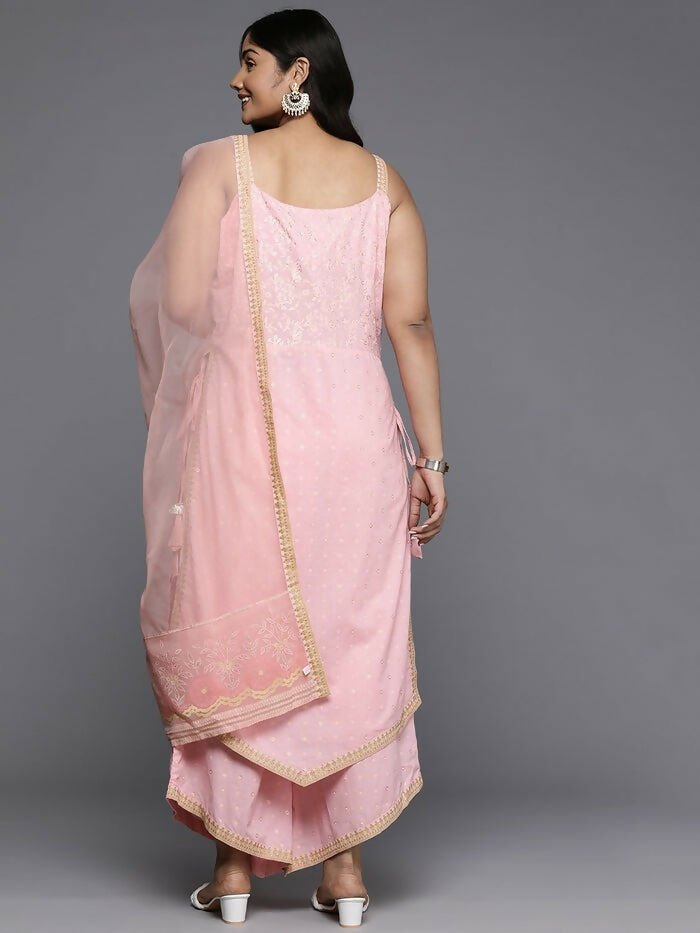 Ahalyaa Women's Traditional wear Kurta Set - Pink | Swadesiicart
