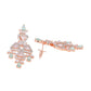 Saraf RS Jewellery Rose Gold-Polished White & Sea Green AD-Studded Handcrafted Jewellery Set - Swadesiicart