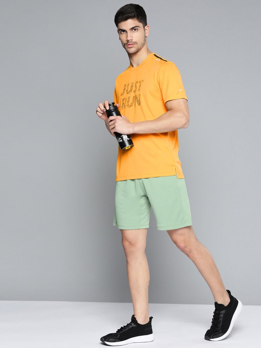 Alcis Men Typography Printed Anti Static Slim Fit Sports T-shirt | Swadesiicart